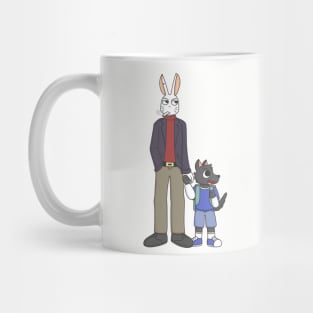 Rabbit & Wolf Cub Mug